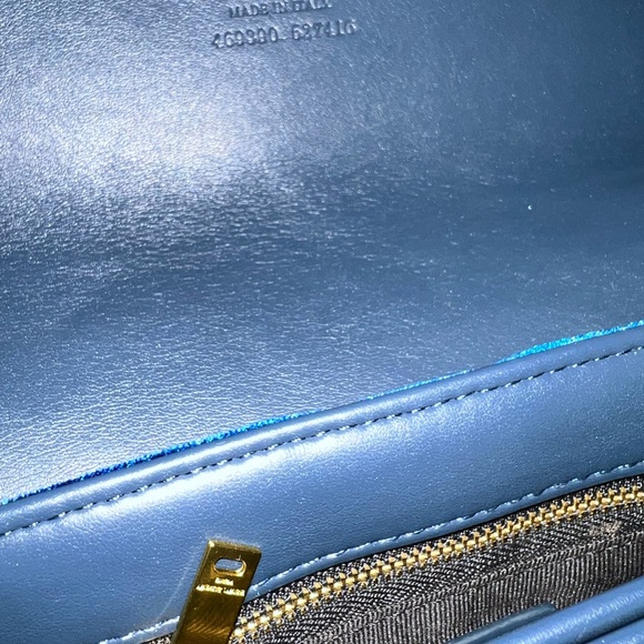 Yves Saint Laurent Blue Velvet Clutch - Picture 5 of 5